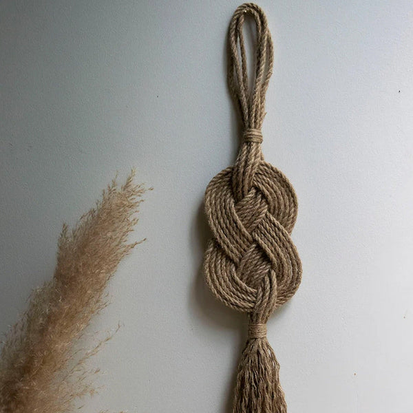 Knotted Jute Fiber Wall Hanging