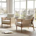 Braided Cord Wood-Frame Accent Chair – chair (view 3) | Roost & Roam