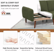 L-Shaped Linen Sleeper Sofa