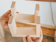 Hardwood Floating Record Display Shelf