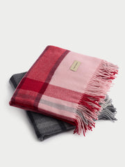 Plaid Wool-Cashmere Blend Throw