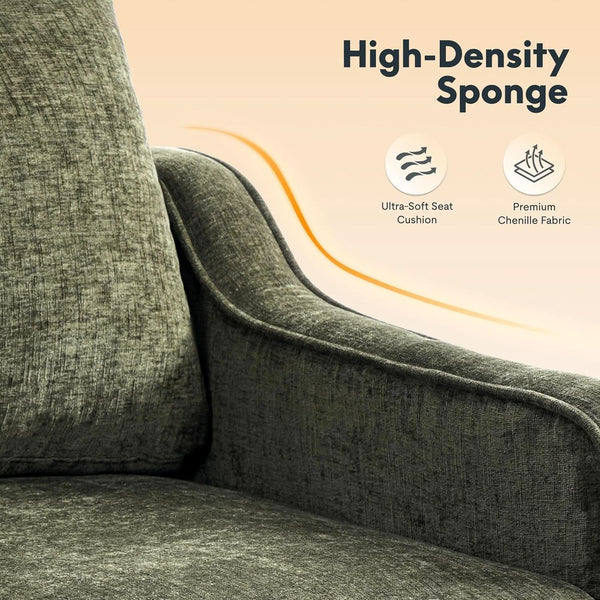 Chenille Upholstered Accent Chair – chair (view 4) | Roost & Roam