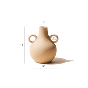 Matte Ceramic Belly Handle Vase