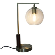 Gold Glass Globe Desk Lamp