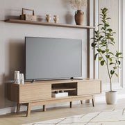 Fluted Oak-Finish Media Console (view 6) | Roost & Roam