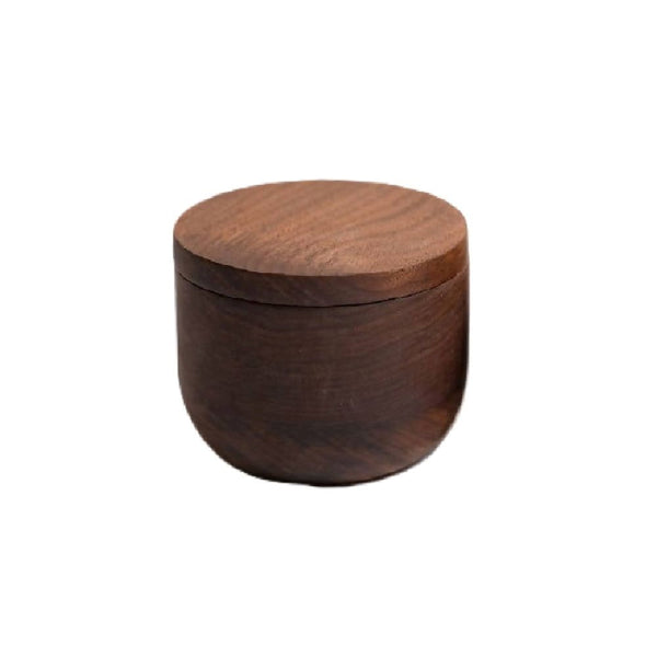 Turned Walnut Wood Spice Jar
