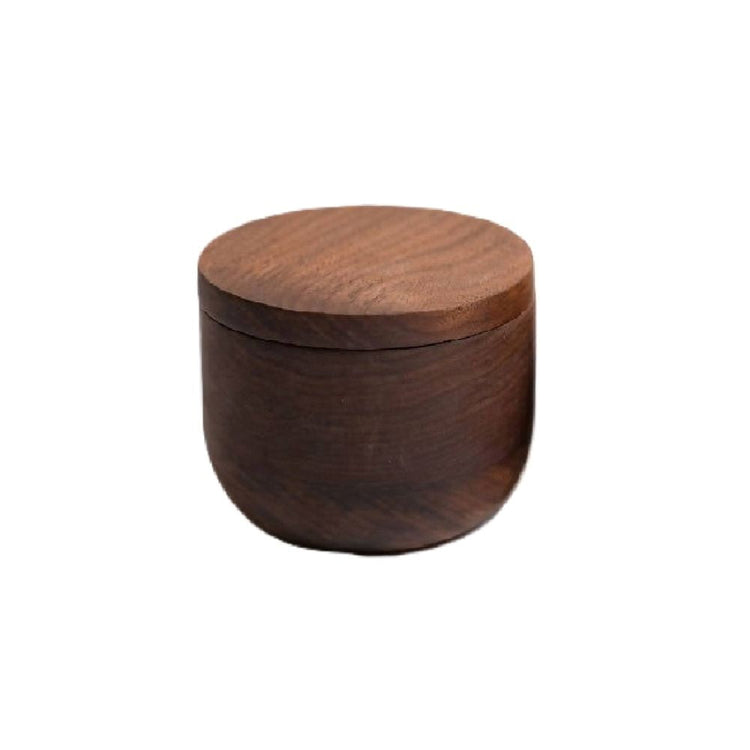 Turned Walnut Wood Spice Jar