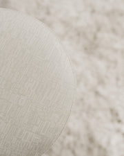 Printed Linen-Cotton Round Ottoman