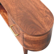 Curved Mango Wood Media Console