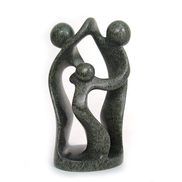 Hand-Carved Rapoka Stone Family Sculpture