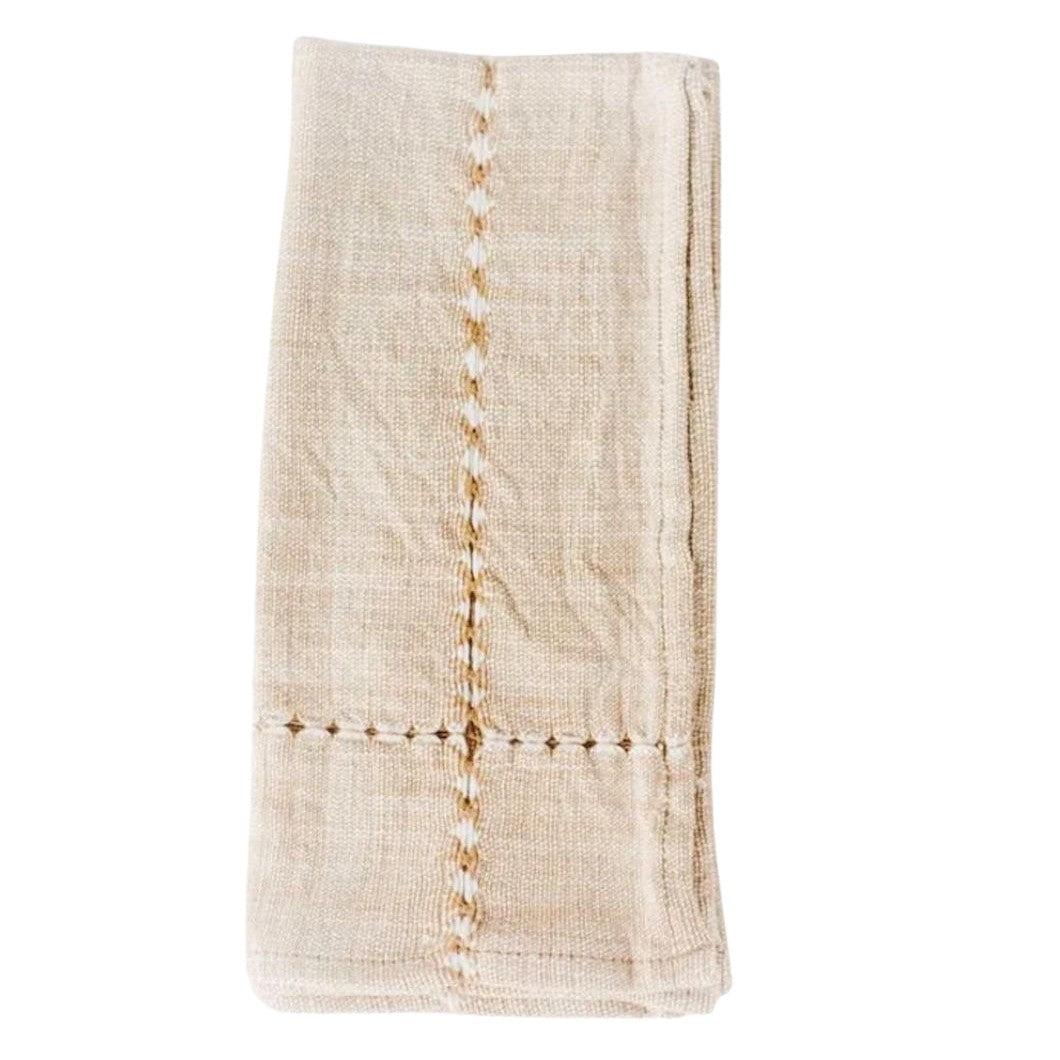 Hand-Stitched Cotton Dinner Napkins