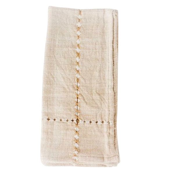 Hand-Stitched Cotton Dinner Napkins