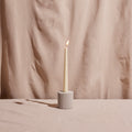 Ridged Sandstone Taper Candle Holder