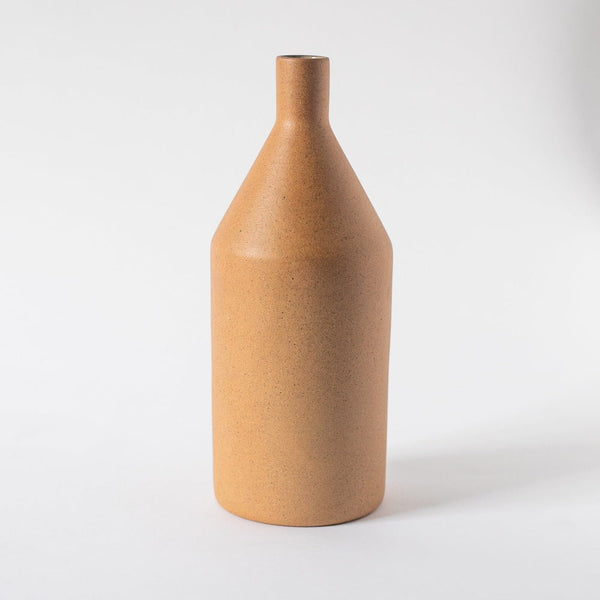 Stoneware Bottle-Form Ceramic Vase