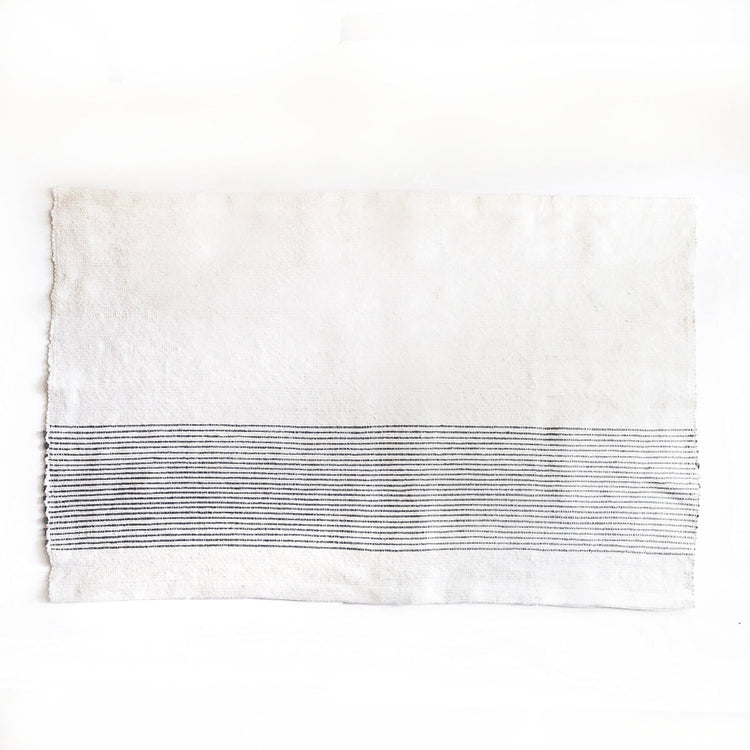 Ribbed Cotton Bath Mat Grey
