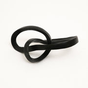 Matte Black Interlinked Loop Sculpture