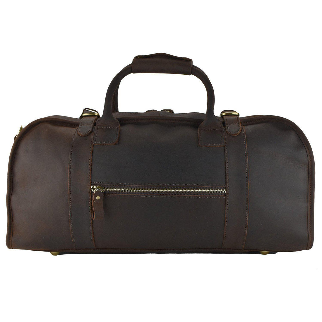 Dark Brown Leather Duffel Bag