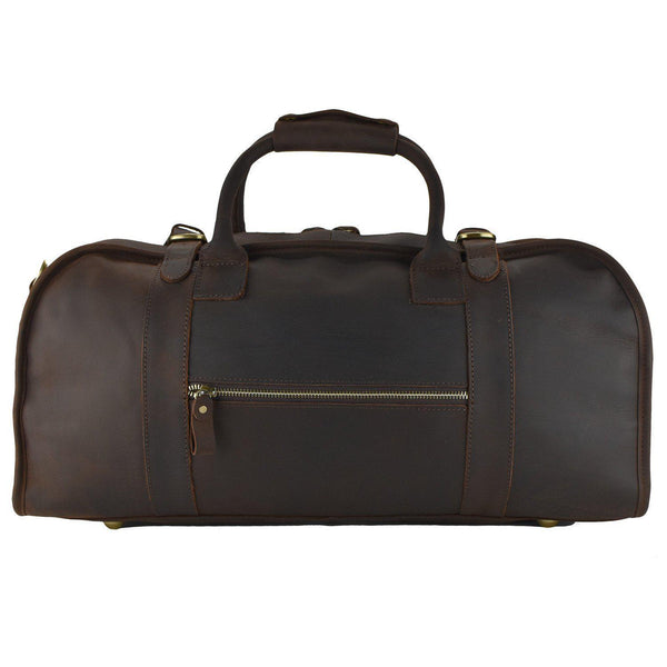 Dark Brown Leather Duffel Bag