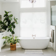 Hand-Woven Striped Cotton Bath Mat