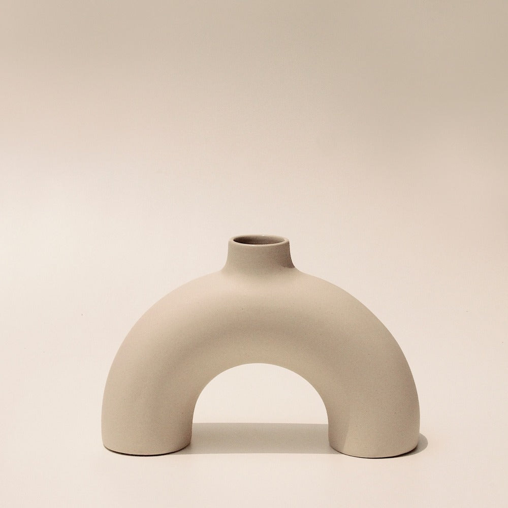 Arch-Form Matte Ceramic Vase