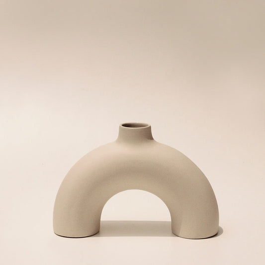 Arch-Form Matte Ceramic Vase