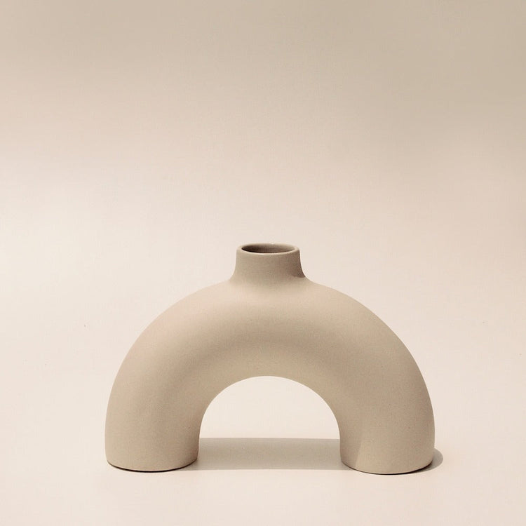 Arch-Form Matte Ceramic Vase