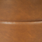 Banded Faux Leather Round Ottoman – ottoman (view 5) | Roost & Roam