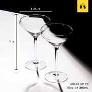 Hand Blown Martini Glass by Lemonsoda, 10oz, hand blown glass, available in sets of 2–24