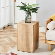 Marble-Print Block Side Table