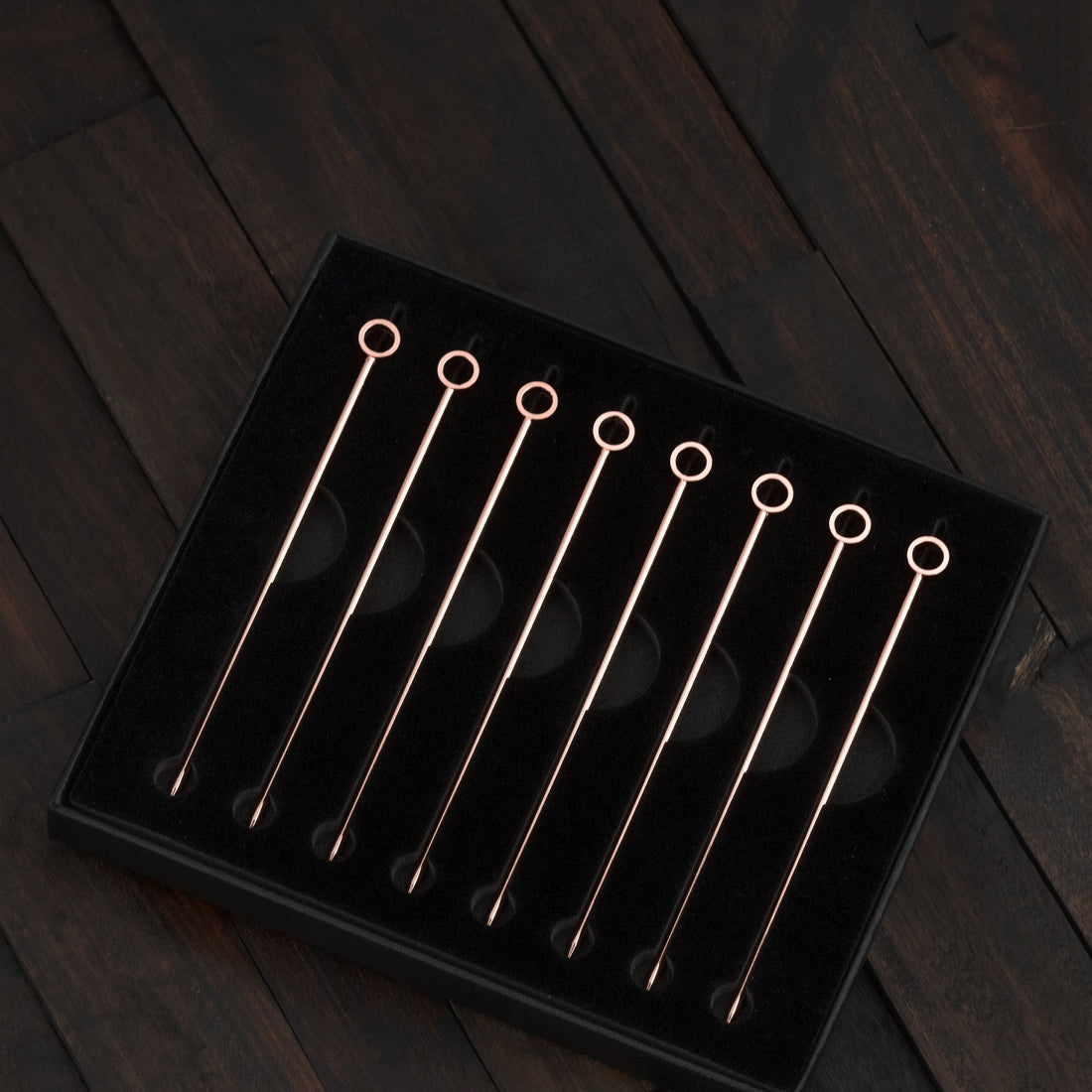 Copper-Finish Ring-Top Cocktail Picks