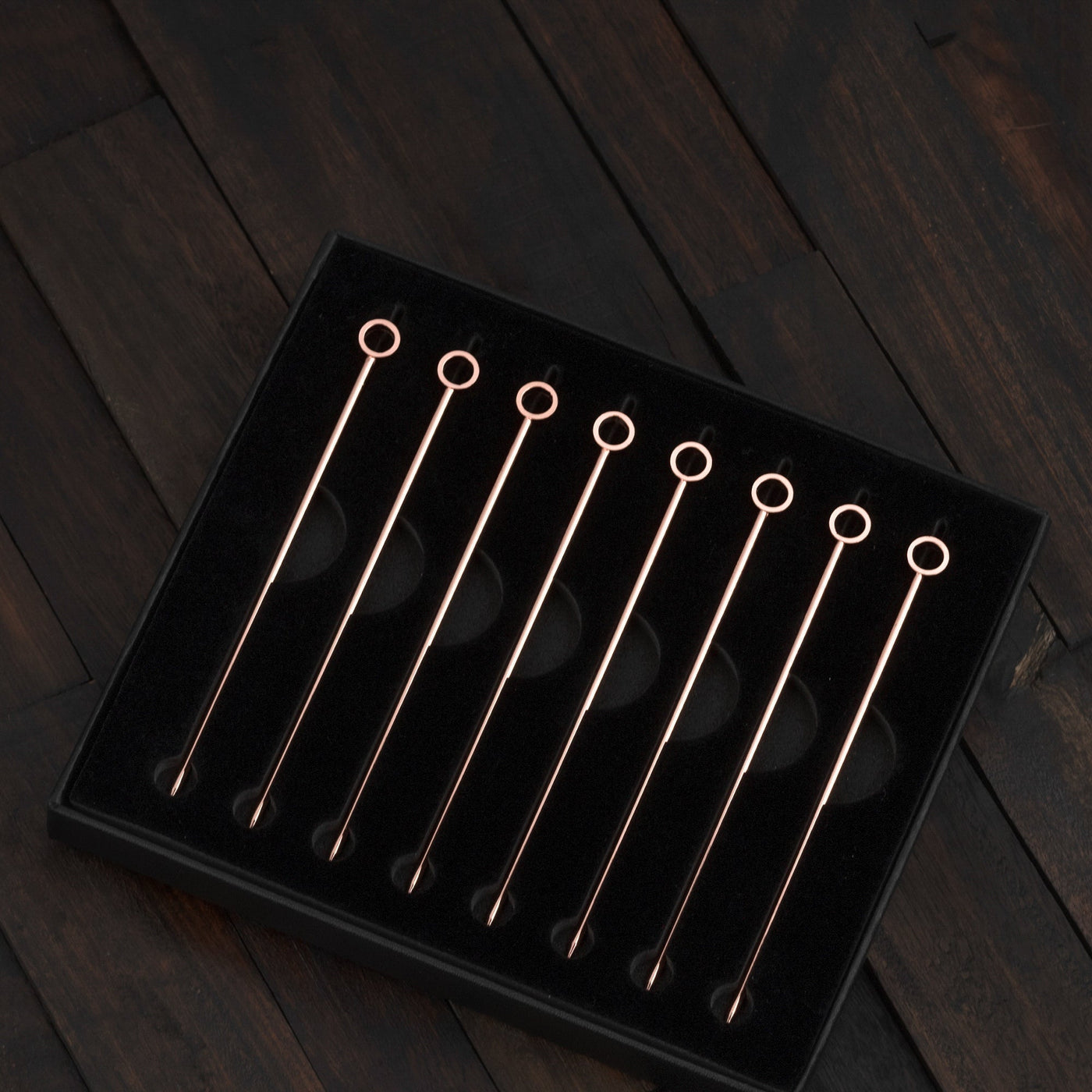 Copper-Finish Ring-Top Cocktail Picks