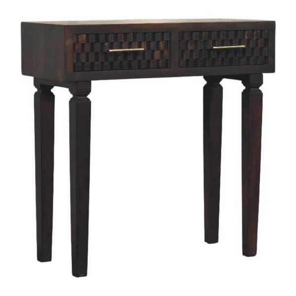 Carved Mango Wood Console Table