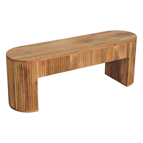 Fluted Mango Wood Media Console