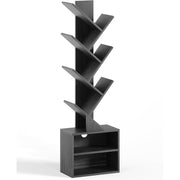 Tree-Form Six-Tier Wood-Grain Bookcase – book case (view 6) | Roost & Roam