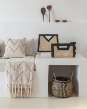 Chevron Seagrass Storage Basket