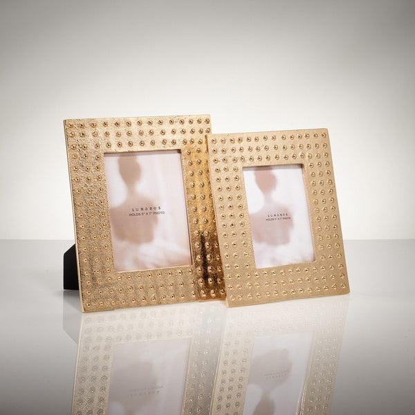 Studded Gold-Cast Photo Frame