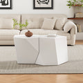 Geometric MGO Coffee Table Set — Two-piece MGO set with pentagon and hexagon tops — sculptural and adaptable
