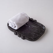 Hand-Carved Black Marble Tray