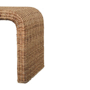 Woven Rattan Waterfall Bench