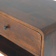 Curved Mango Wood Floating Nightstand