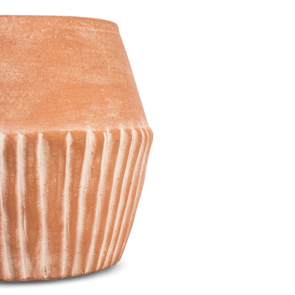 Fluted Terracotta Hand-Thrown Planter