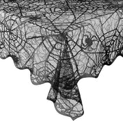 Black Lace Spider Web Tablecloth
