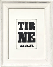 Distressed White Wood Framed Typography Print