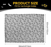 Black Lace Spider Web Tablecloth