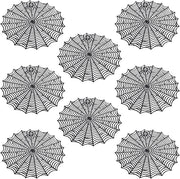 Black Spiderweb PVC Round Placemats Set