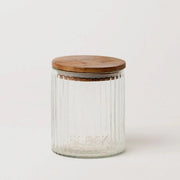 Fluted Glass Storage Jar Set