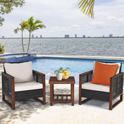 Wicker & Acacia Outdoor Seating Set (view 4) | Roost & Roam