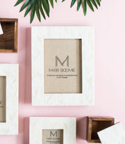 Chevron Bone Inlay Picture Frame