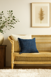 Chunky Hand-Knit Cotton Throw Pillow
