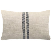 Slub Cotton Chevron-Stripe Lumbar Pillow